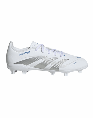 Adidas Predator League FG/MG J Fodboldstøvler Hvid/Sølv/Blå Børn