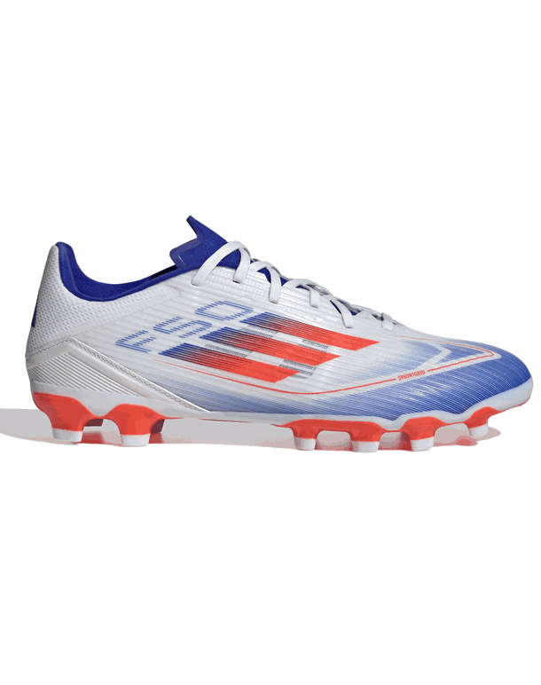 ADIDAS F50 League MG Fodboldstøvle Hvid/Blå Unisex