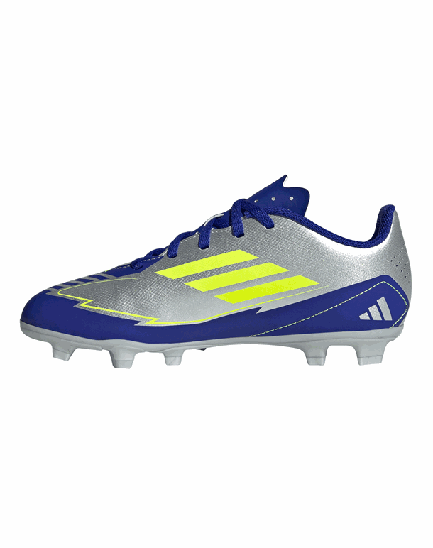 Adidas F50 Club FG/MG J Messi Fodboldstøvler Sølv/Blå/Gul Børn