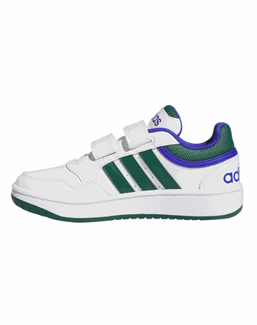 Adidas Hoops 3.0 CF C Sneaker White/Green/Blue Børn