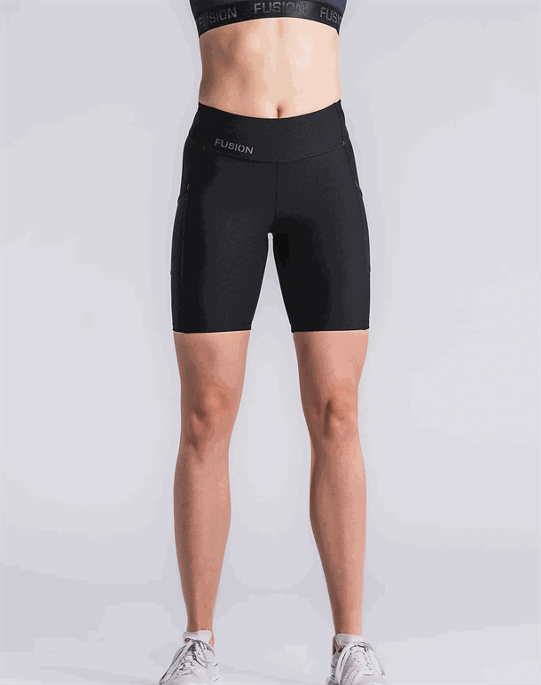 Fusion C3 Short Training tights Sort Dame