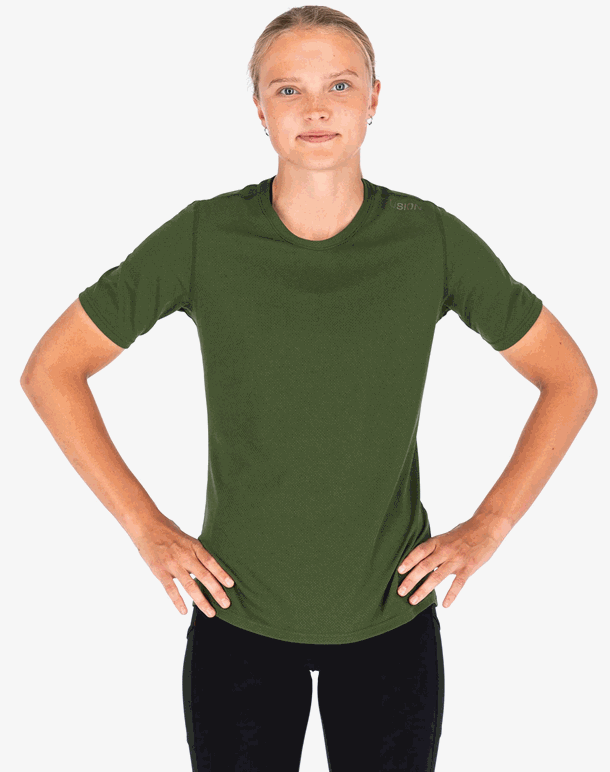 Fusion Womens Nova T-shirt Green Dame