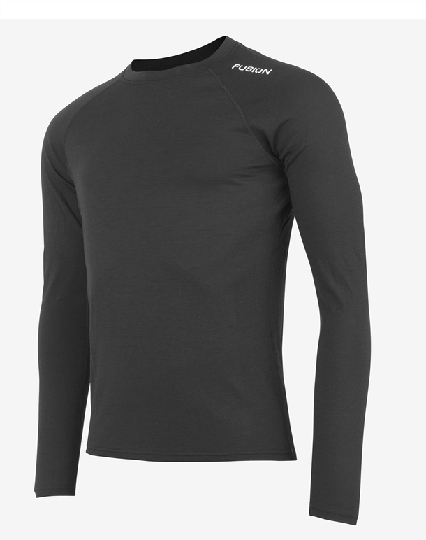 Fusion C3 Merino LS Bluse Black Herre