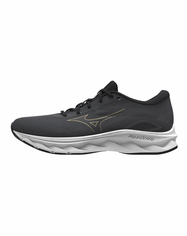 Mizuno Wave Serene Løbesko Sort/Hvid/Guld Herre