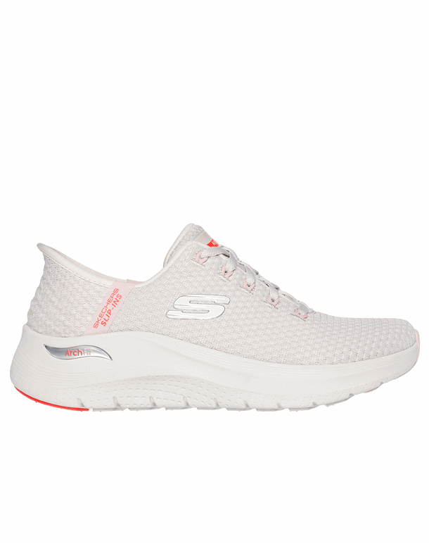 Skechers Slip-in Arch Fit Sko Sand/Lyserød Dame