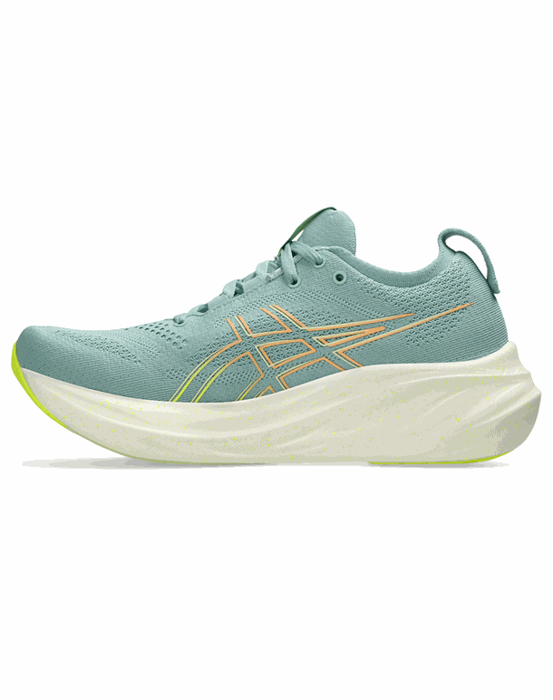 Asics Gel-Nimbus 26 Løbesko Light Celadon/Safety Yellow Dame