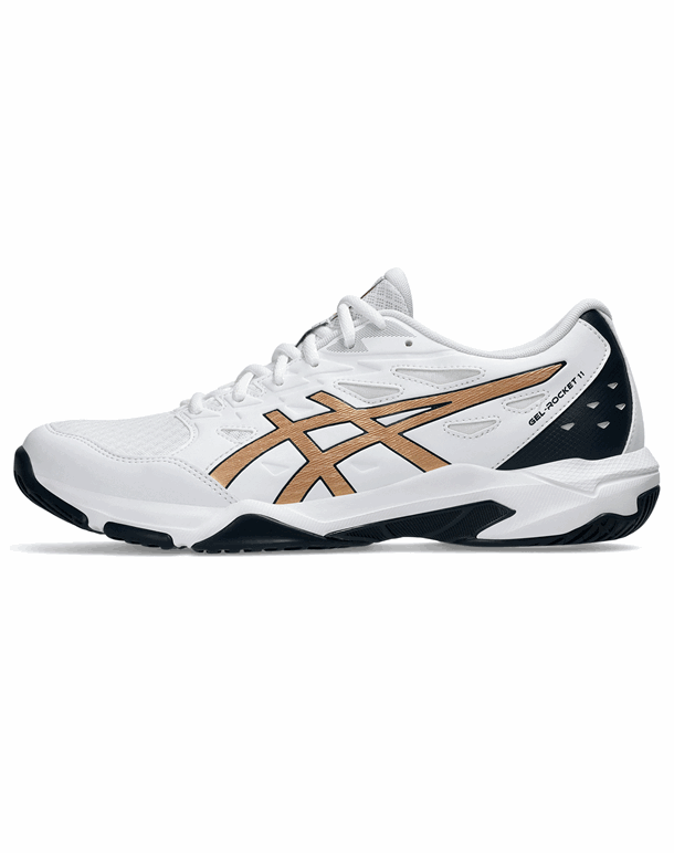 Asics Gel-Rocket 11 Indendørssko White/Pure Gold Herre