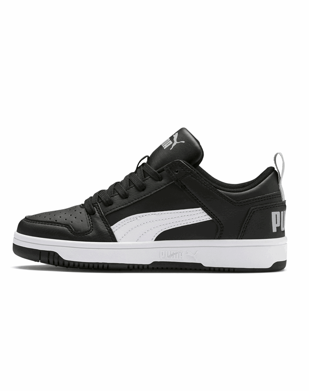 Puma Rebound Layup Børnesko Black/White Unisex